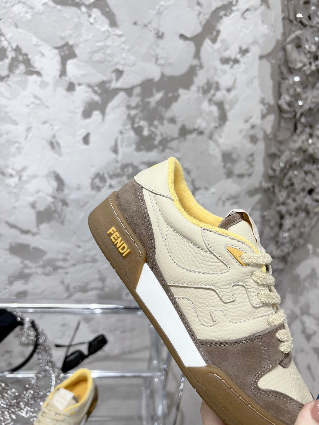 F**di FD F**di Match Low Tops Sneakers Brown For Women 7E1493AHH2F1FHU