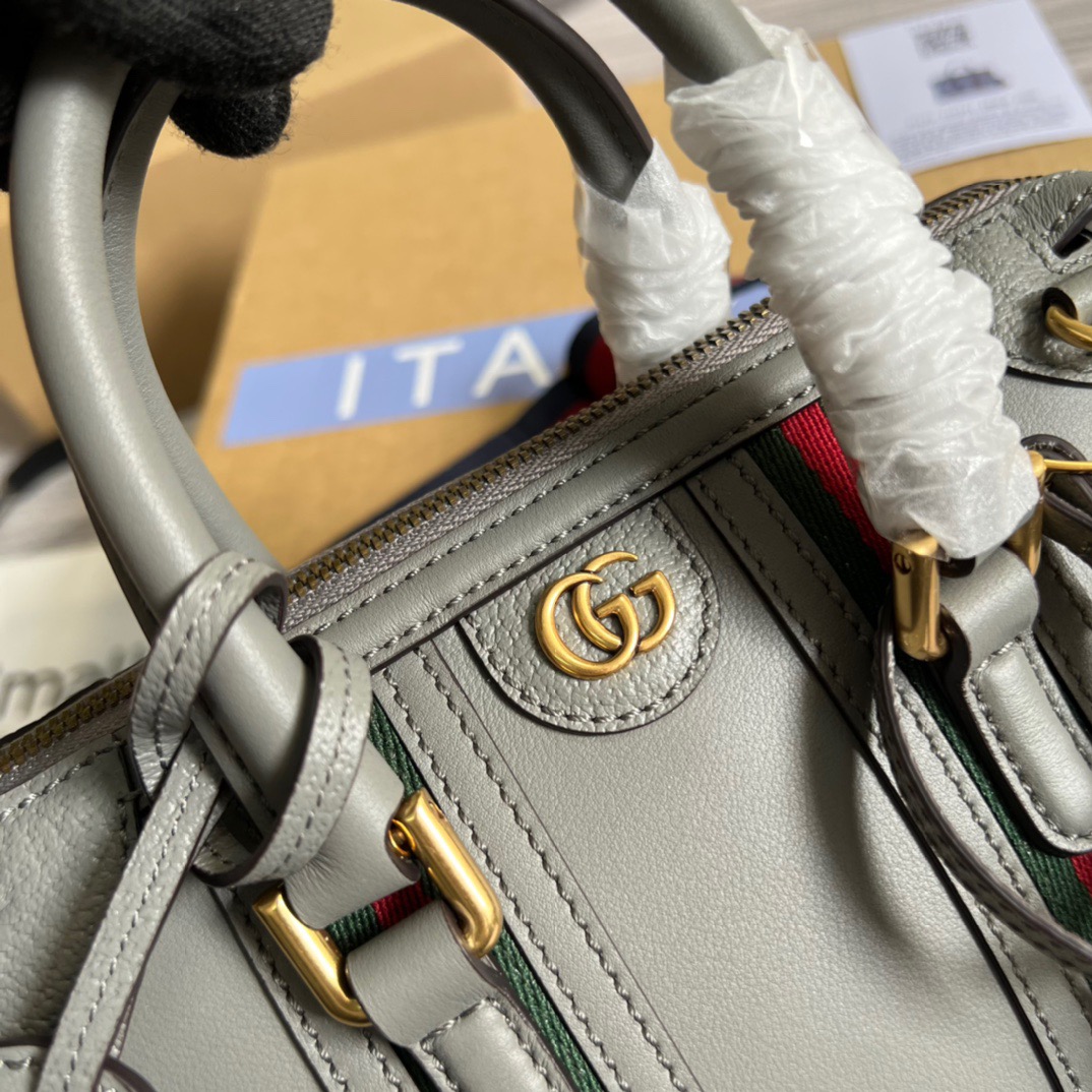 Gvc*1 Mini Top Handle Bag With Double G White/Grey For Men 8.7in/22cm