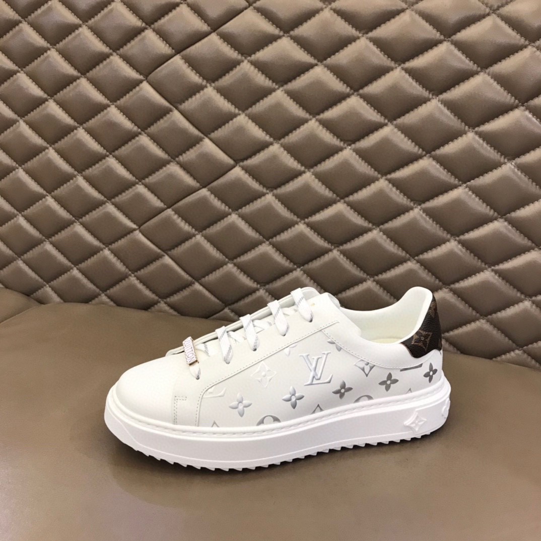 L0vis Vvtt0n Time Out Sneakers Monogram Flowers Silver For Men