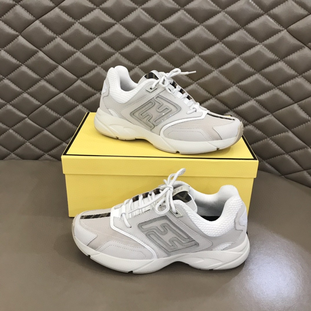 FD F**di Faster Trainers Sneakers White For Women 7E1555AKX6F1ICF