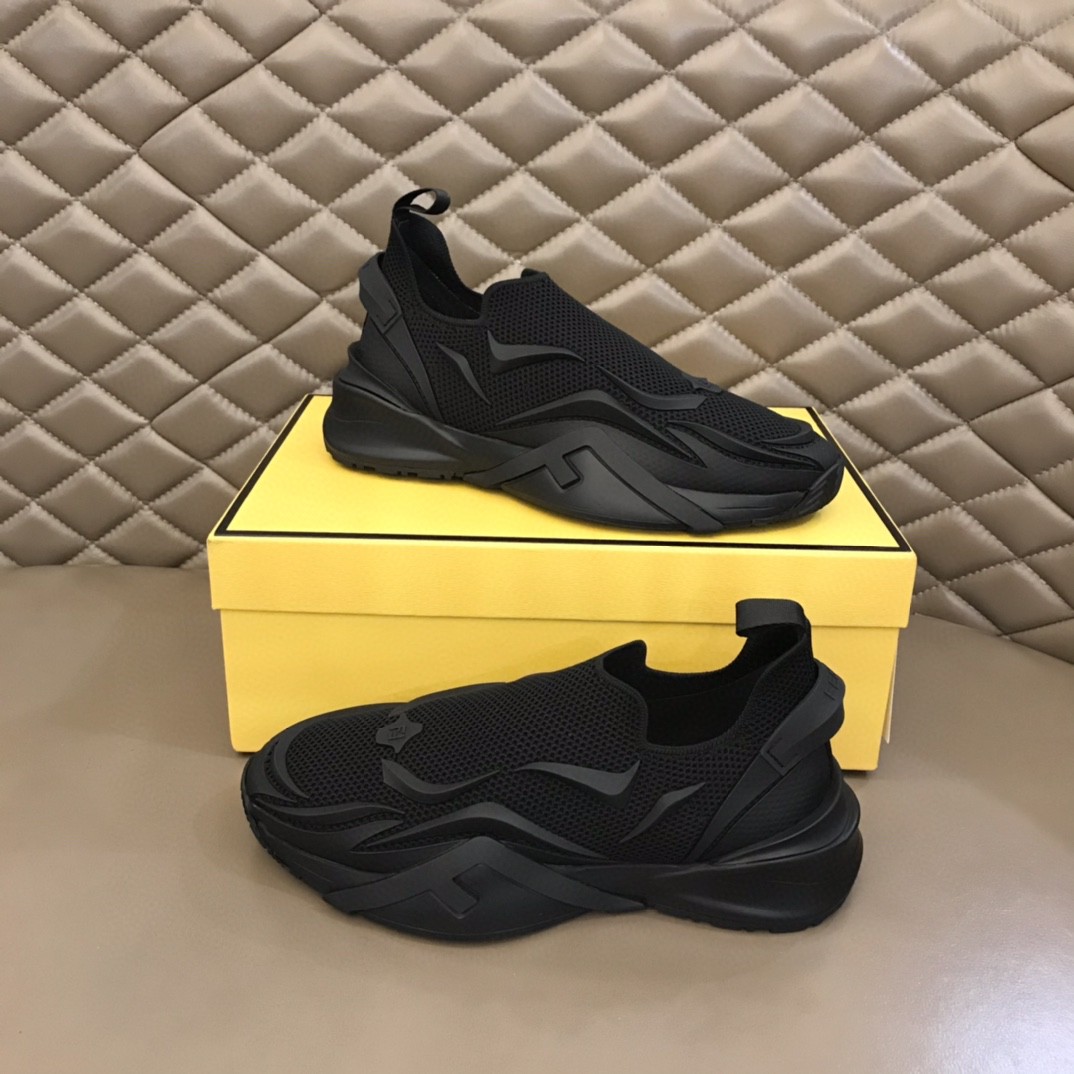 FD F**di Flow Running Sneakers Black For Women 7E1504AHI8F0ABB