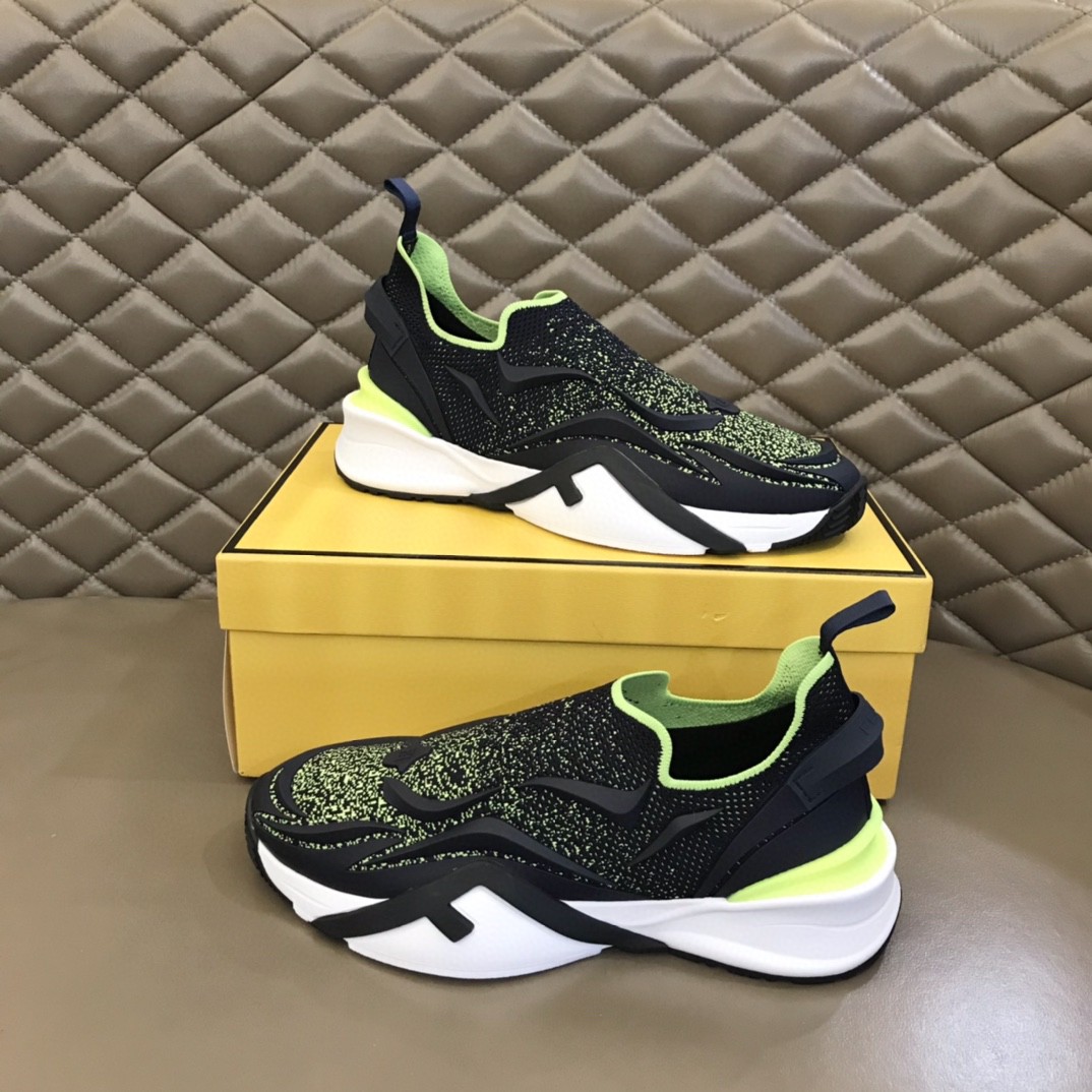 FD F**di Flow Running Sneakers Black And Green For Women