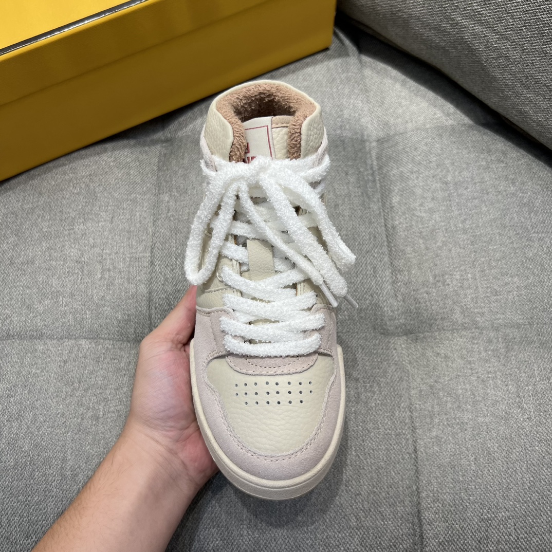 F**di FD F**di Match Lace-Up High-Tops Sneakers Pink For Men