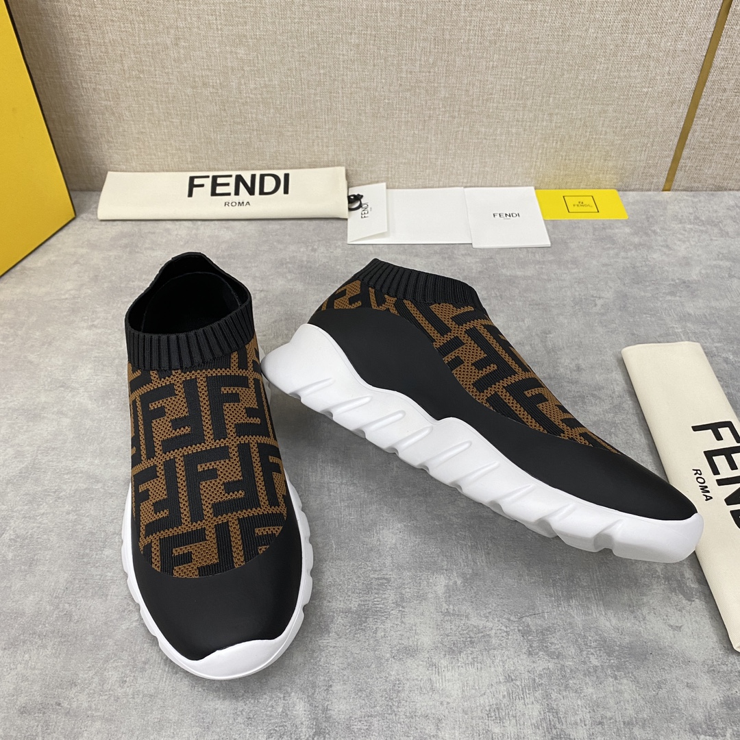 F**di FD Slip-On Sneakers Brown For Men 7E1254A7MNF17ML