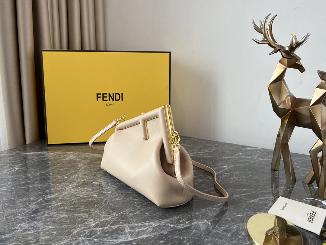 F**di FD Small First Bag Blue/Beige/ Purple For Women 26cm/10.3in 8BP129ABVEF1993