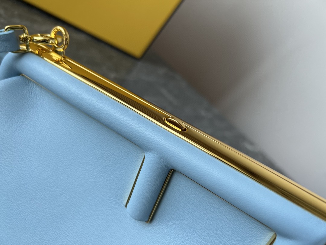 F**di FD Small First Bag Blue/Beige/ Purple For Women 26cm/10.3in 8BP129ABVEF1993