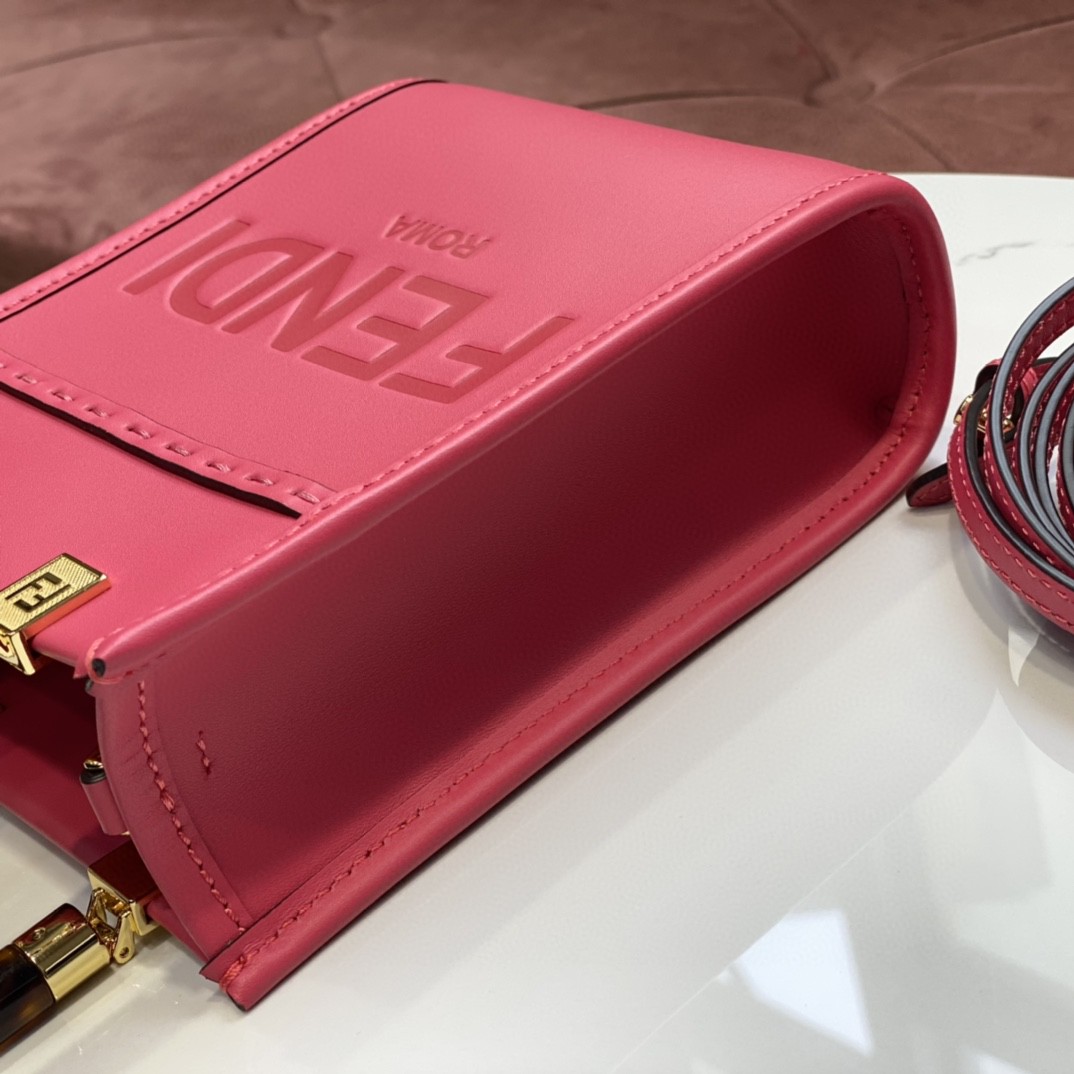 F**di FD Sunshine Mini Shopper Bag Pink For Women 7.1 in/ 18 cm 8BS051ABVLF1HB7