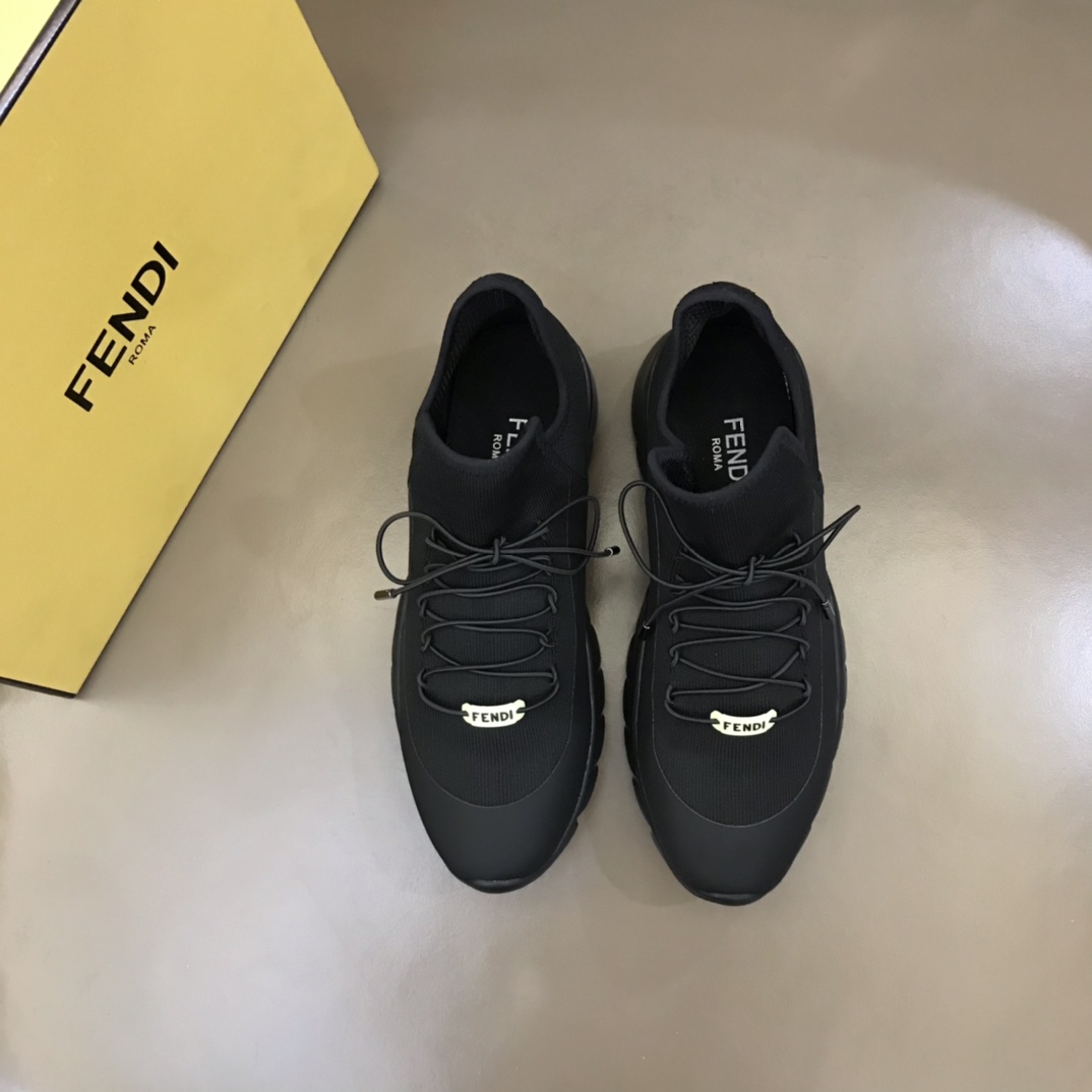 F**di FD Technical Mesh High-Tops Sneakers Black For Men