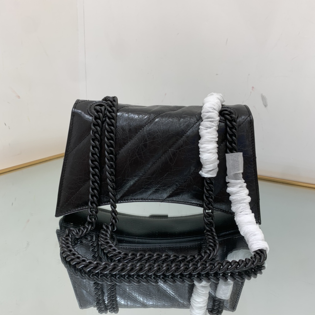 Ba1en*iaga Crush Small Chain Bag Black/Pink/Silver/White For Women‎ 9.8in/24.9cm