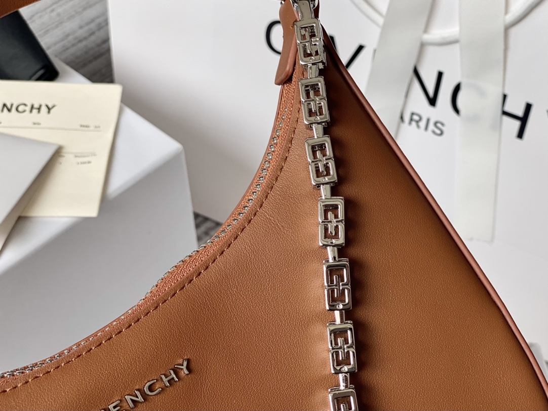 Givenchy Small Moon Cut Out Bag Black/Pink/Cream/Brown/Grey/Dark Grey For Women‎ 9.8in/25cm BB50LGB1A4-001