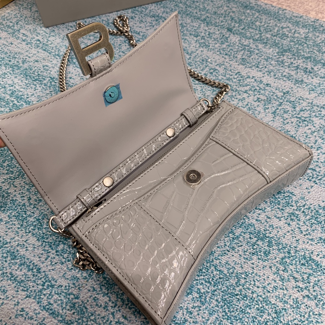 Ba1en*iaga Hourglass Wallet Silver/Grey/Gold/Green/Black For Women‎ 7.6in/19cm 6560502UDF71000