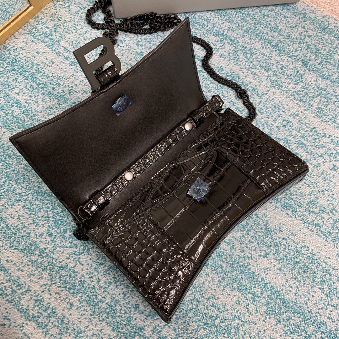 Ba1en*iaga Hourglass Wallet Silver/Grey/Gold/Green/Black For Women‎ 7.6in/19cm 6560502UDF71000