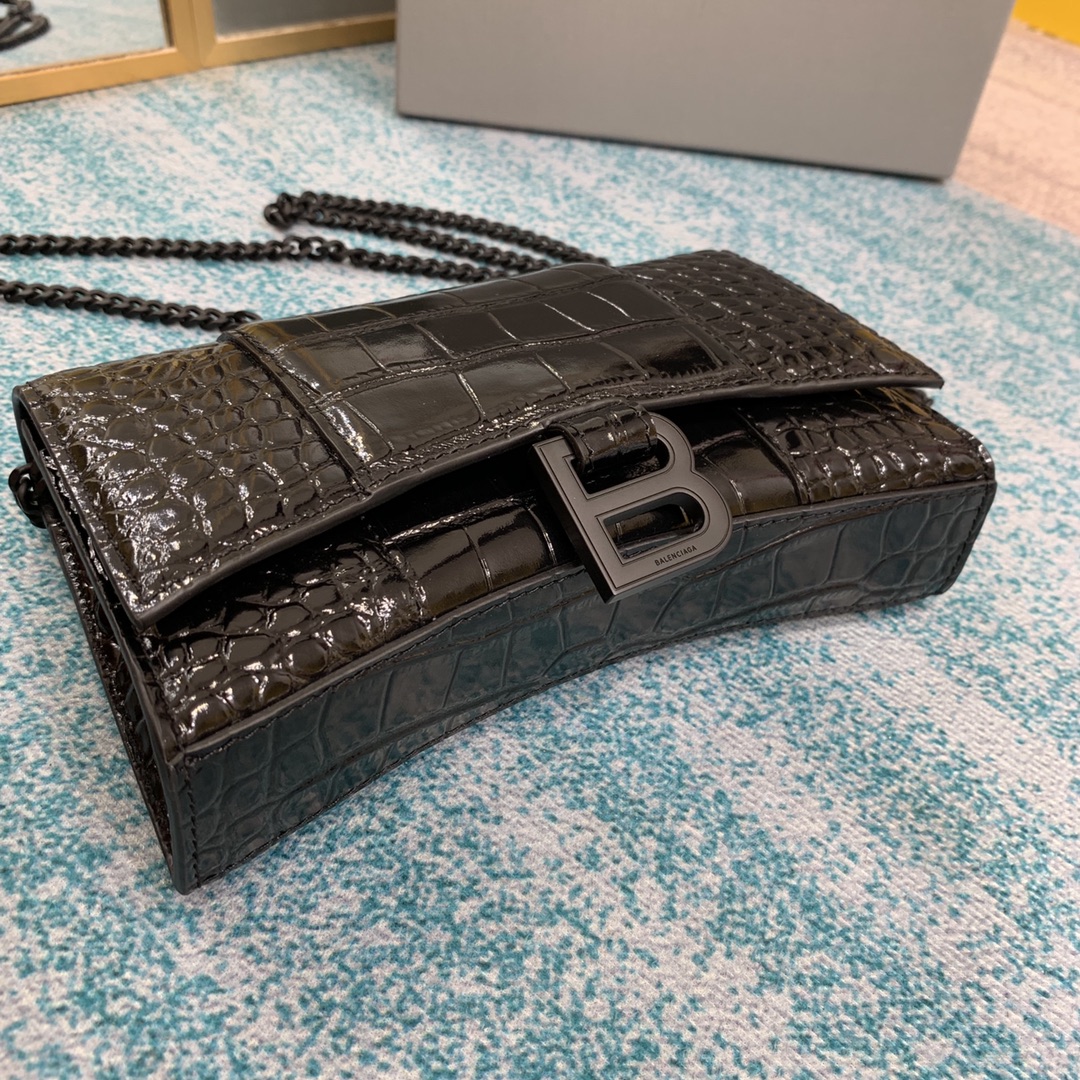 Ba1en*iaga Hourglass Wallet Silver/Grey/Gold/Green/Black For Women‎ 7.6in/19cm 6560502UDF71000