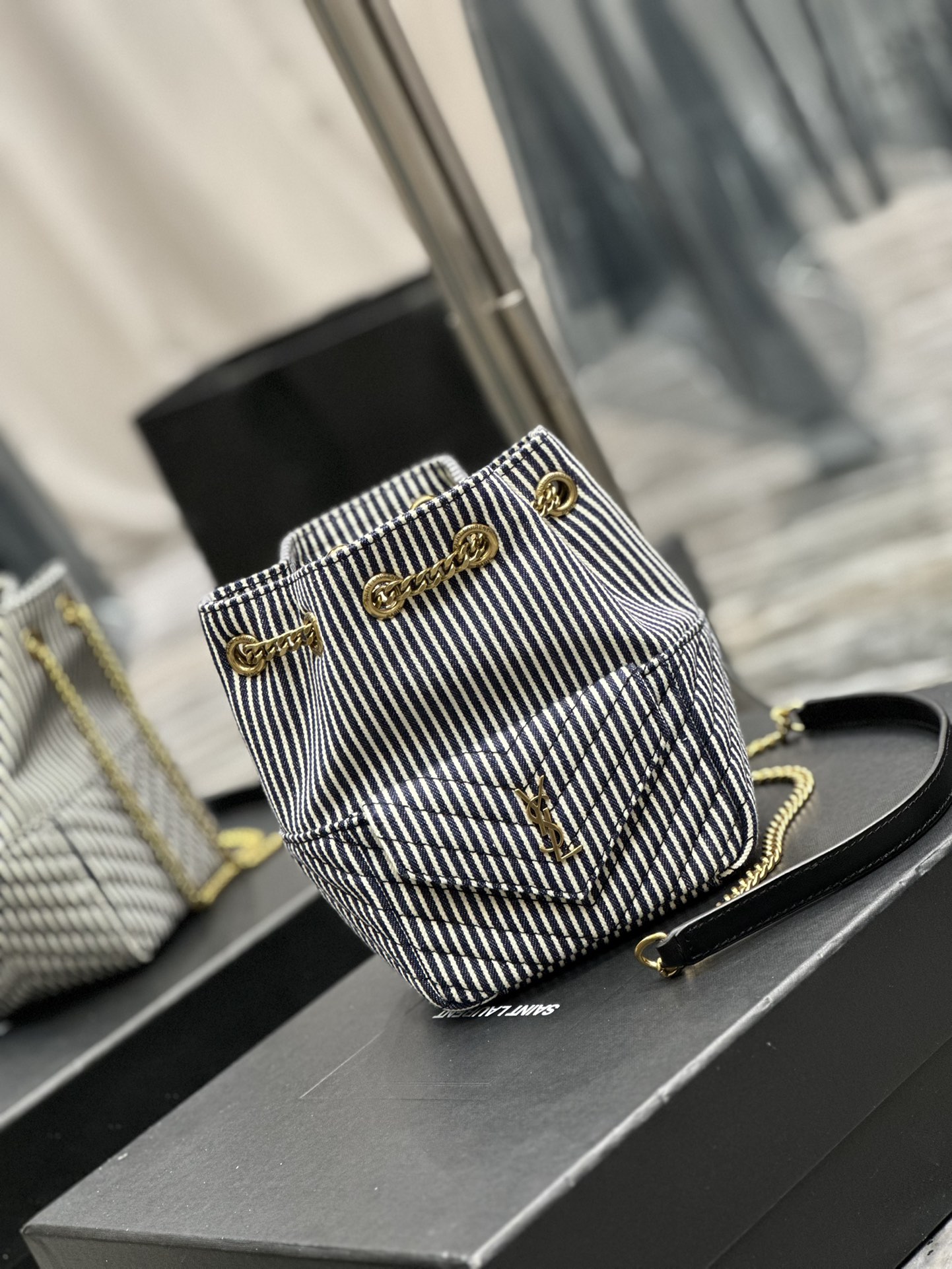 Sa1nt Lau*nt Joe Backpack Black For Women‎ 7.5in/19cm