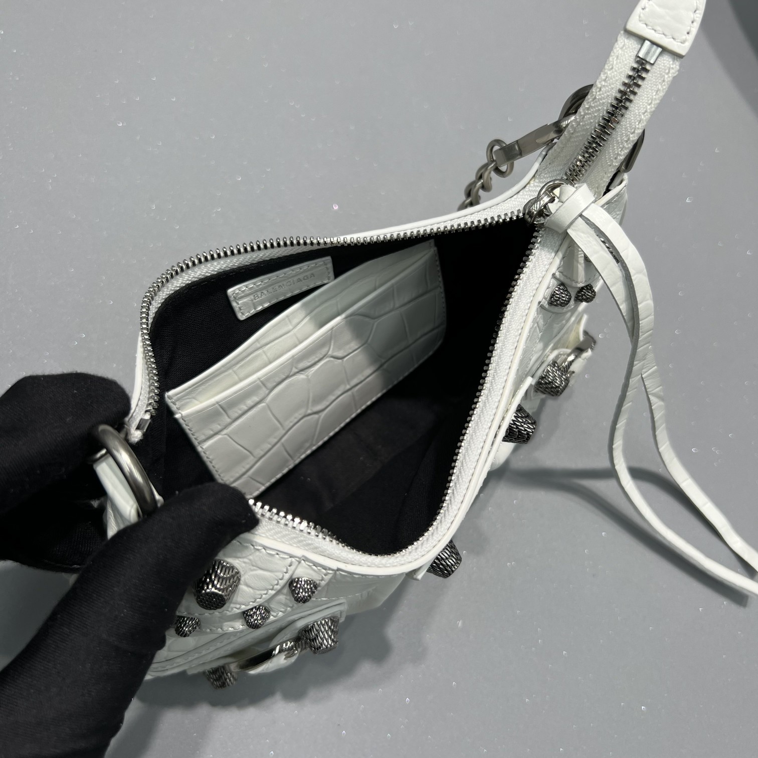 Ba1en*iaga Le Cagole Mini Bag Black/White/Pink For Women‎ 8.2in/20.8cm 6958141VG9Y1000