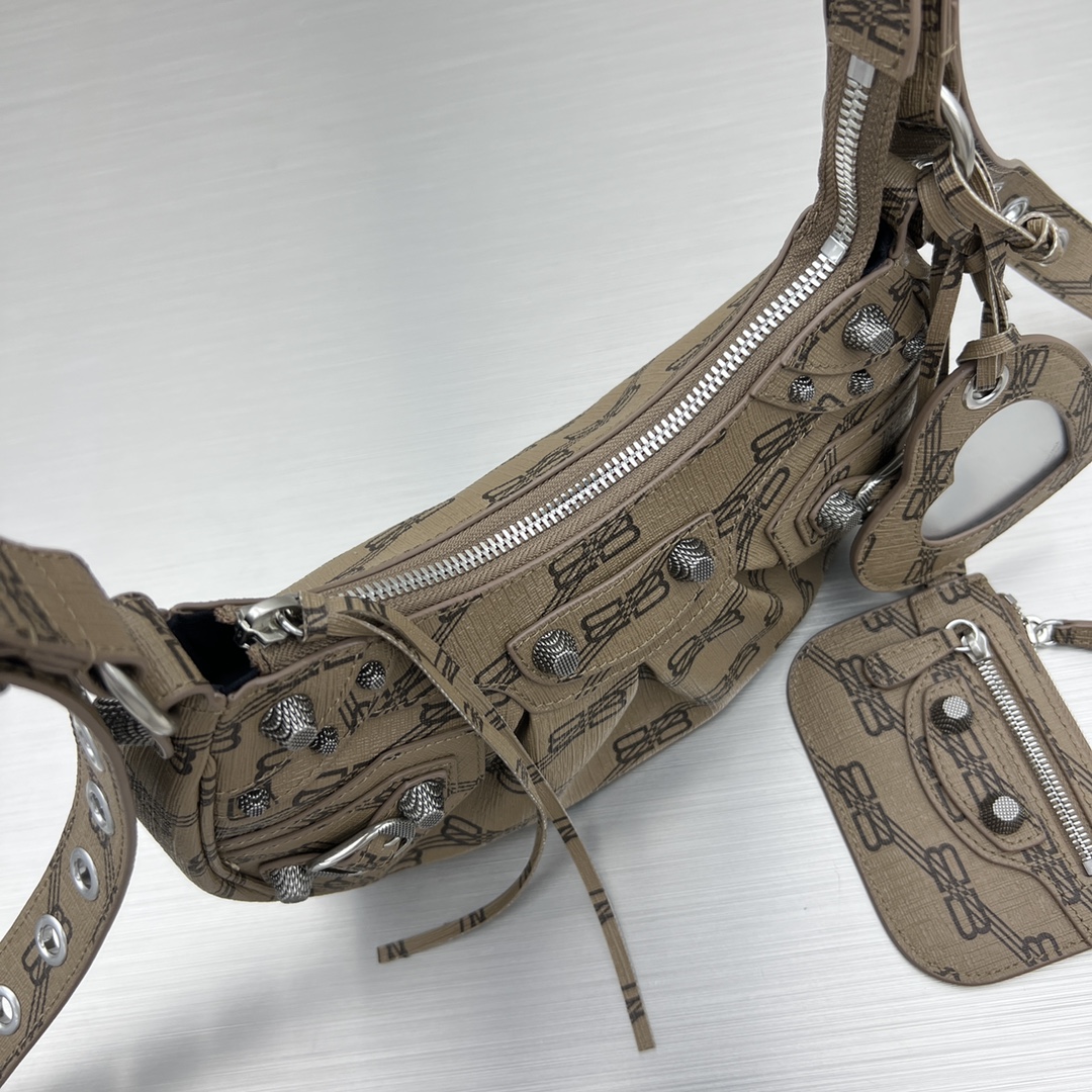 Ba1en*iaga Le Cagole XS Shoulder Bag Blue/Caramel For Women‎ 10.2in/25.9cm