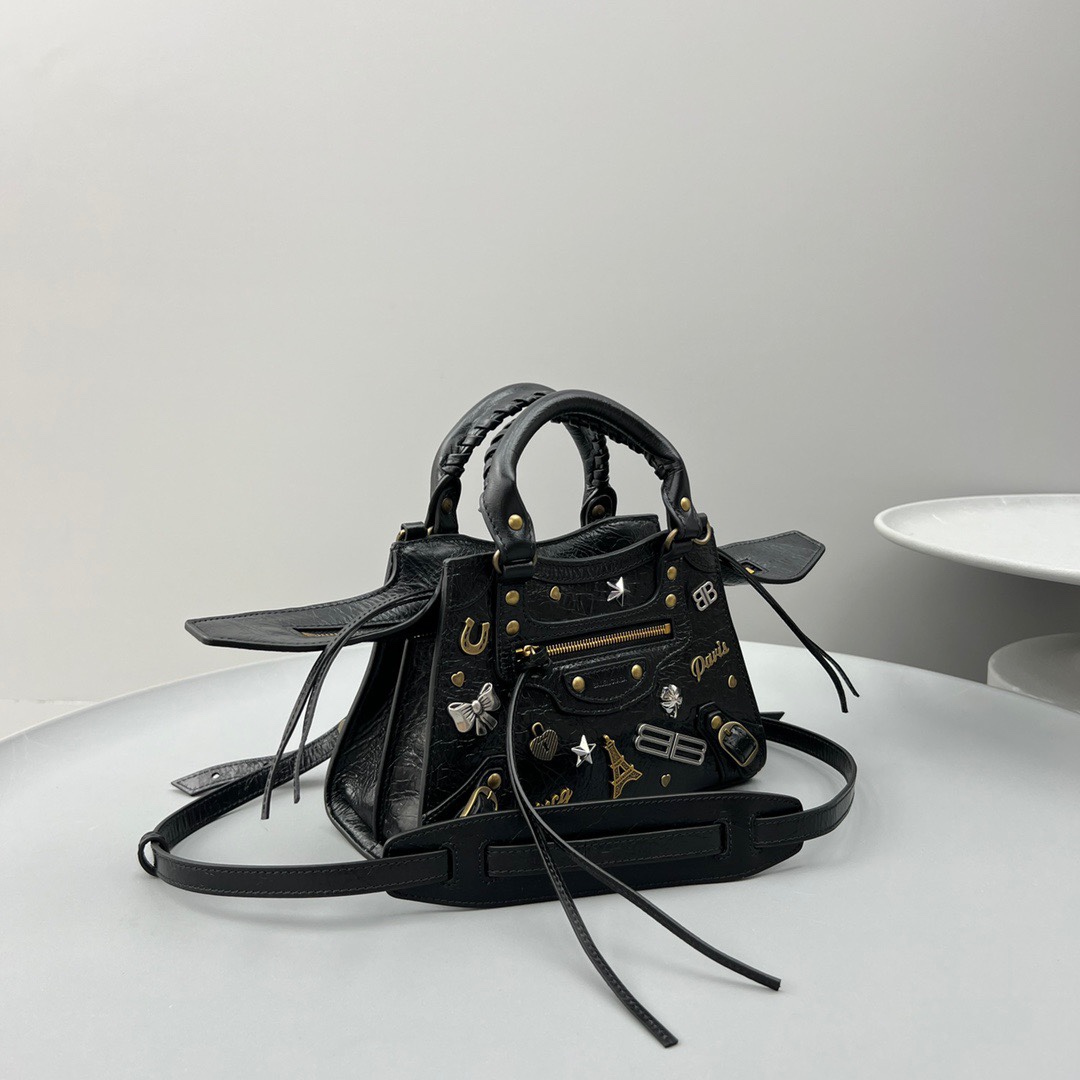 Ba1en*iaga Neo Cagole XS Handbag Black For Women‎ 10.2in/26cm