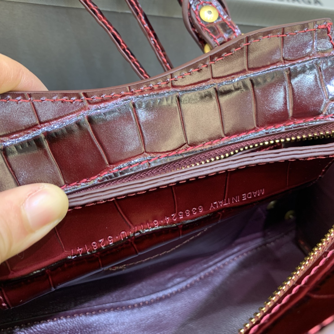 Ba1en*iaga Neo Classic Mini Handbag Black/Burgundy For Women‎ 8.6in/21.8cm