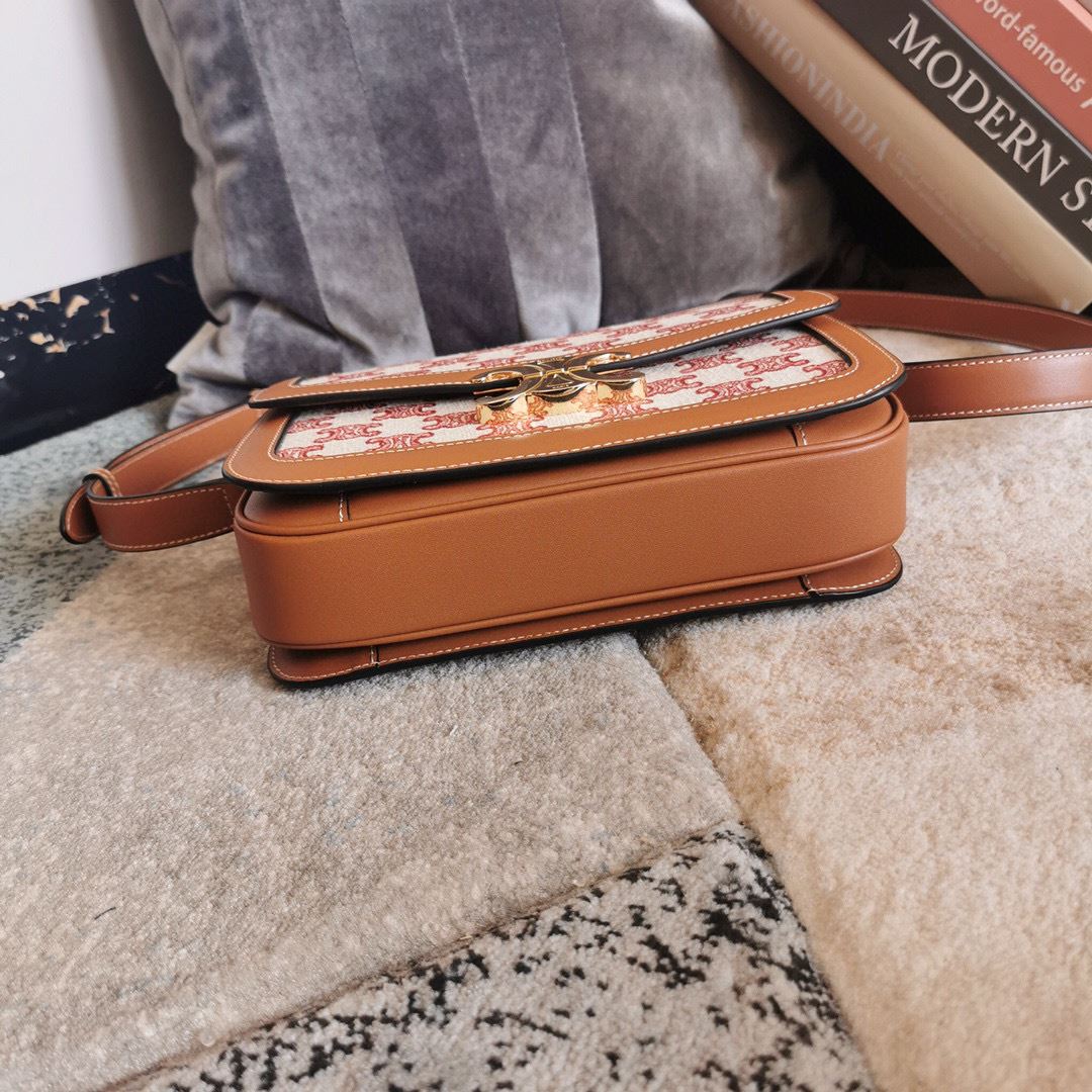 Ce1i*e Teen Triomphe Bag Black/Brown For Women‎ 7in/18.5cm