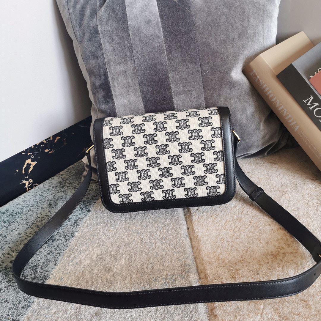 Ce1i*e Teen Triomphe Bag Black/Brown For Women‎ 7in/18.5cm