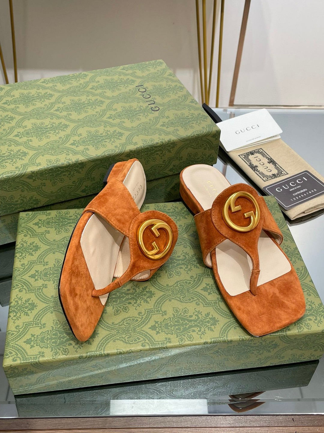 Gvc*1 Blondie Thong Sandal In Soft Brown For Women ‎‎