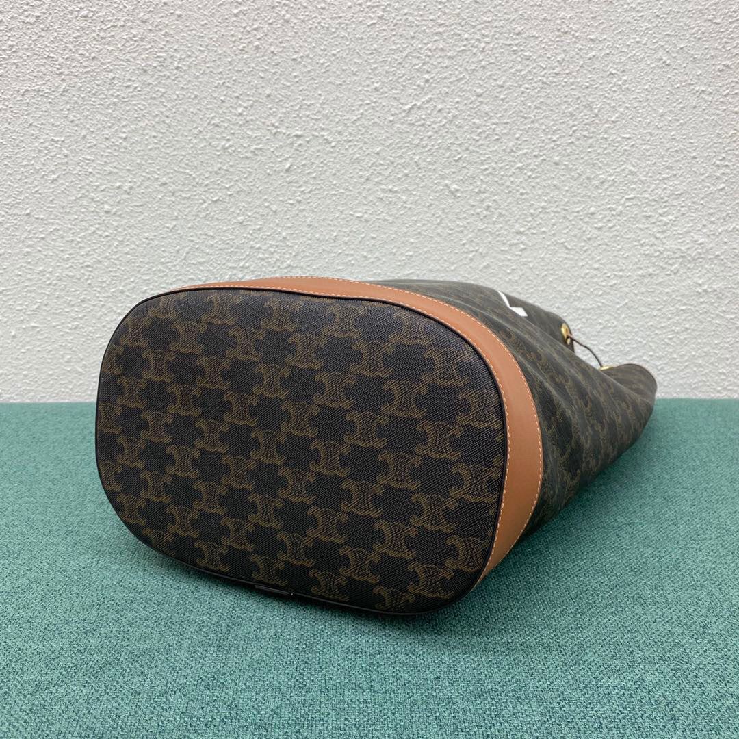 Ce1i*e Bucket In Trimophe Canvas Brown For Women‎ 9in/23cm