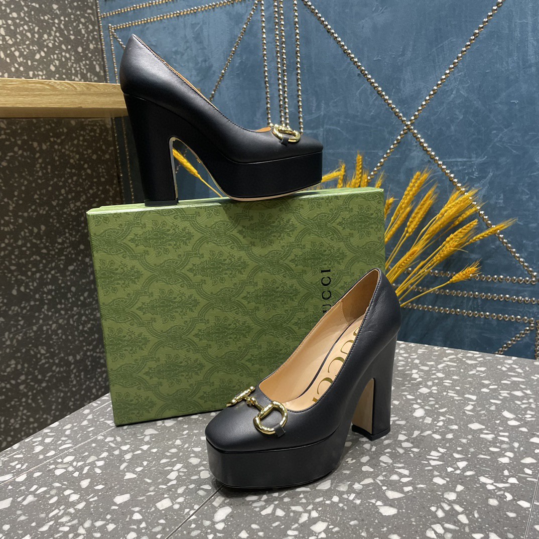 Gvc*1 High Heel Pump With Horsebit Black For Women