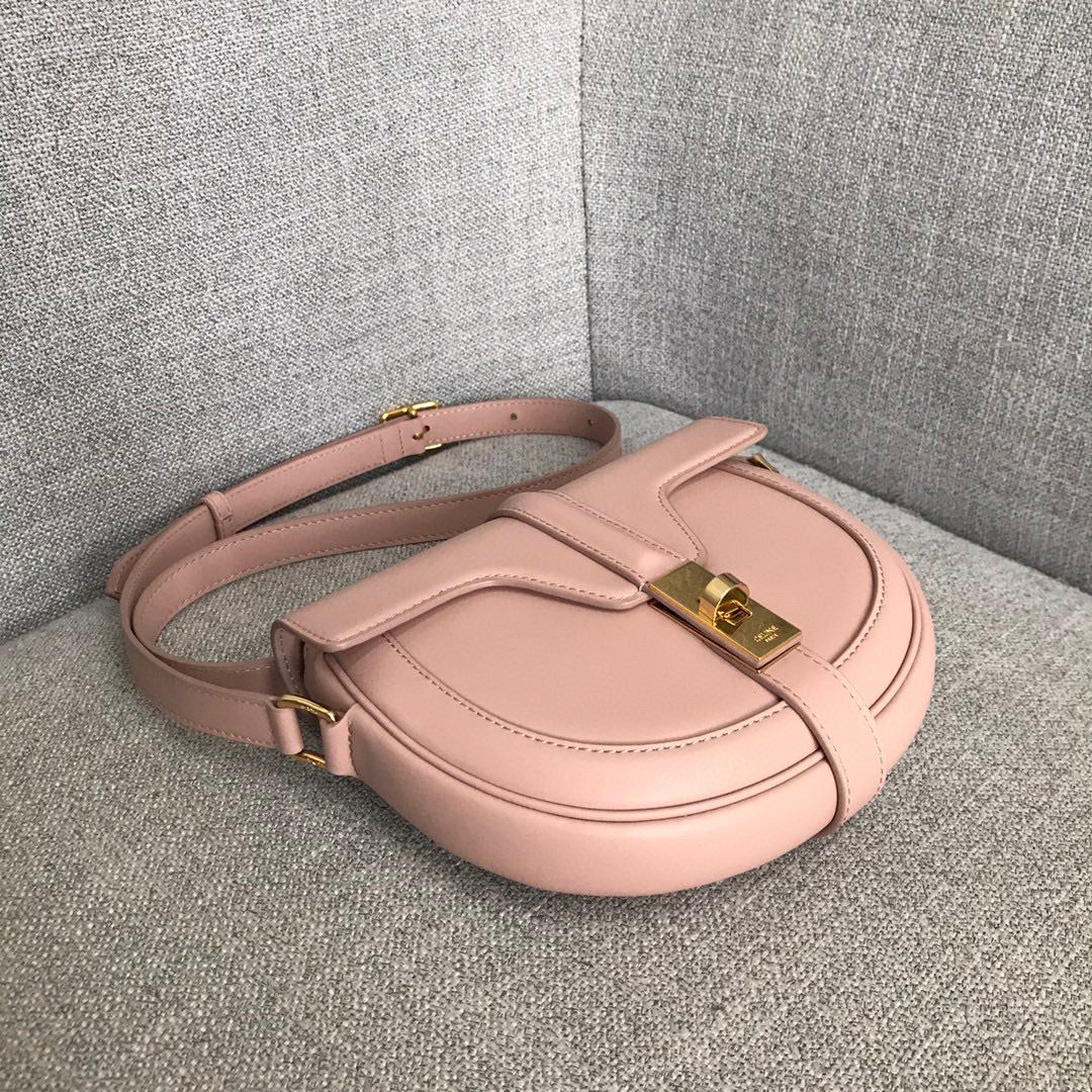 Ce1i*e Small Besace 16 Bag In Satinated Black/White/Light Pink For Women‎ 7in/19cm 188013BEY.38NO