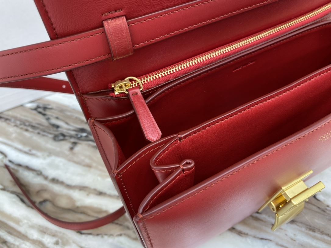 Ce1i*e Teen Classic Bag In Box Black/Brown/Red/Burgundy/Green/Dark Red For Women‎ 7in/18.5cm 192523DLS.38NO