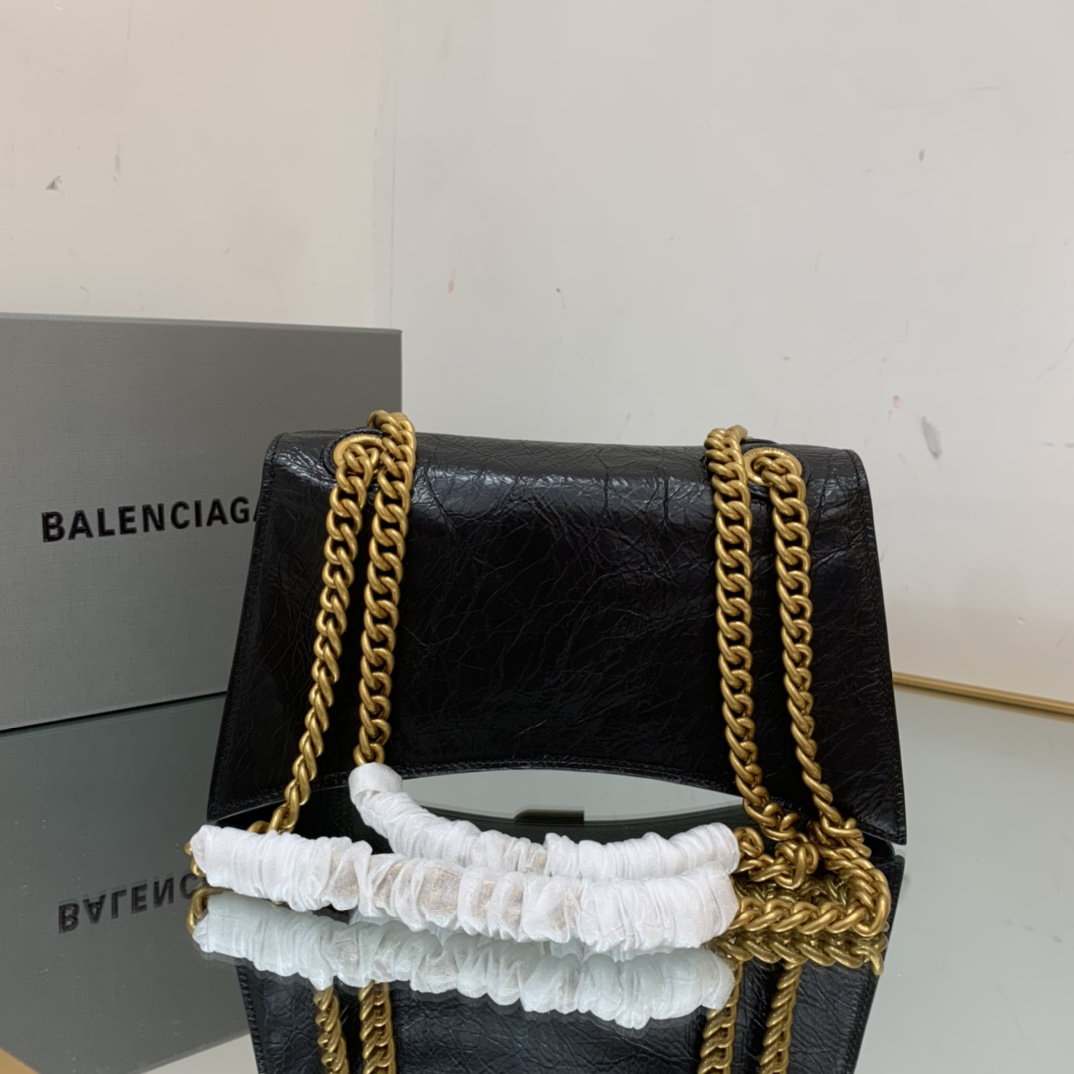 Ba1en*iaga Crush Small Chain Bag In Black For Women 9.8in/ 25cm 716351210IT1000