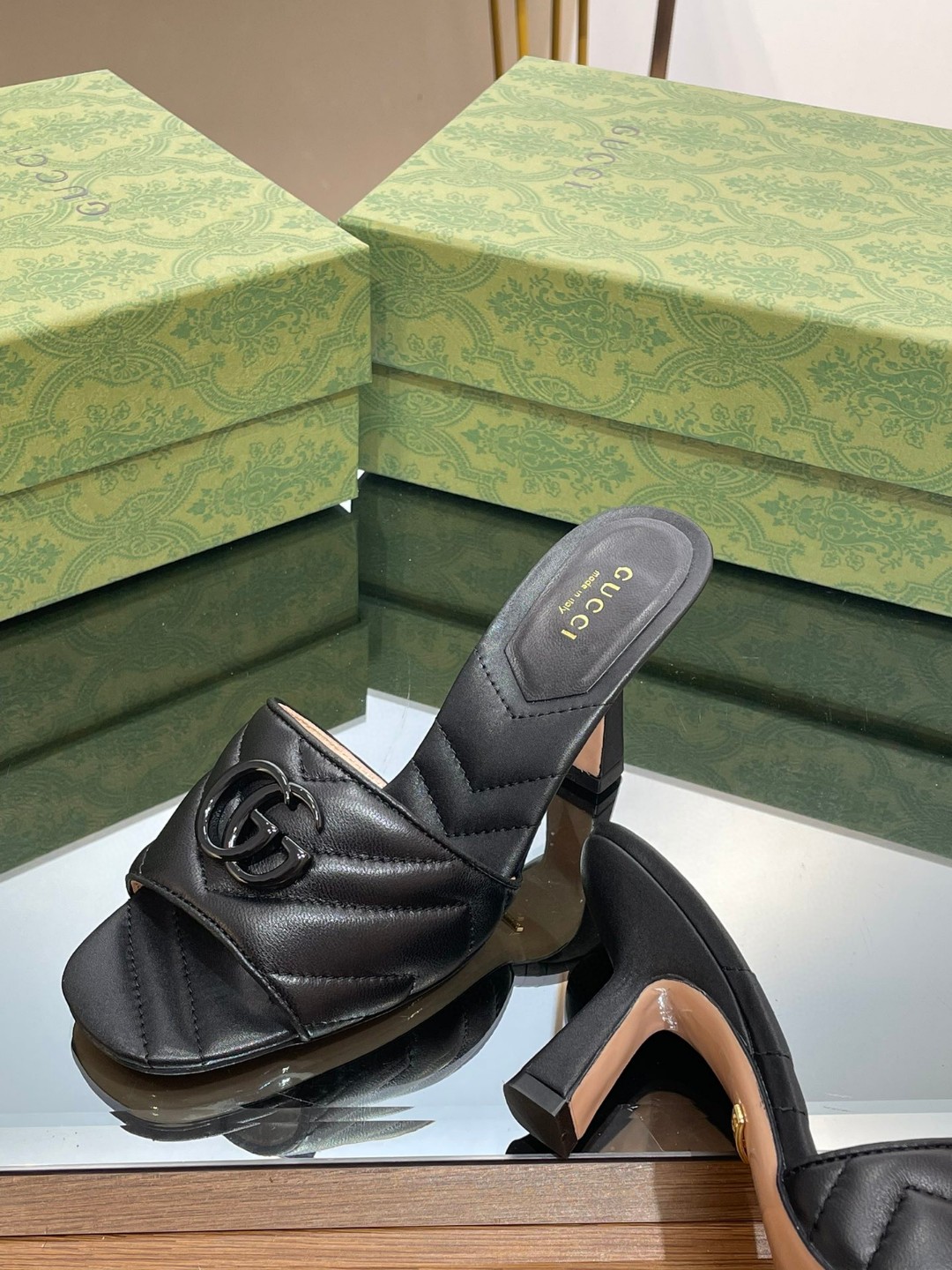 Gvc*1 Double G Slide Sandal Black For Women