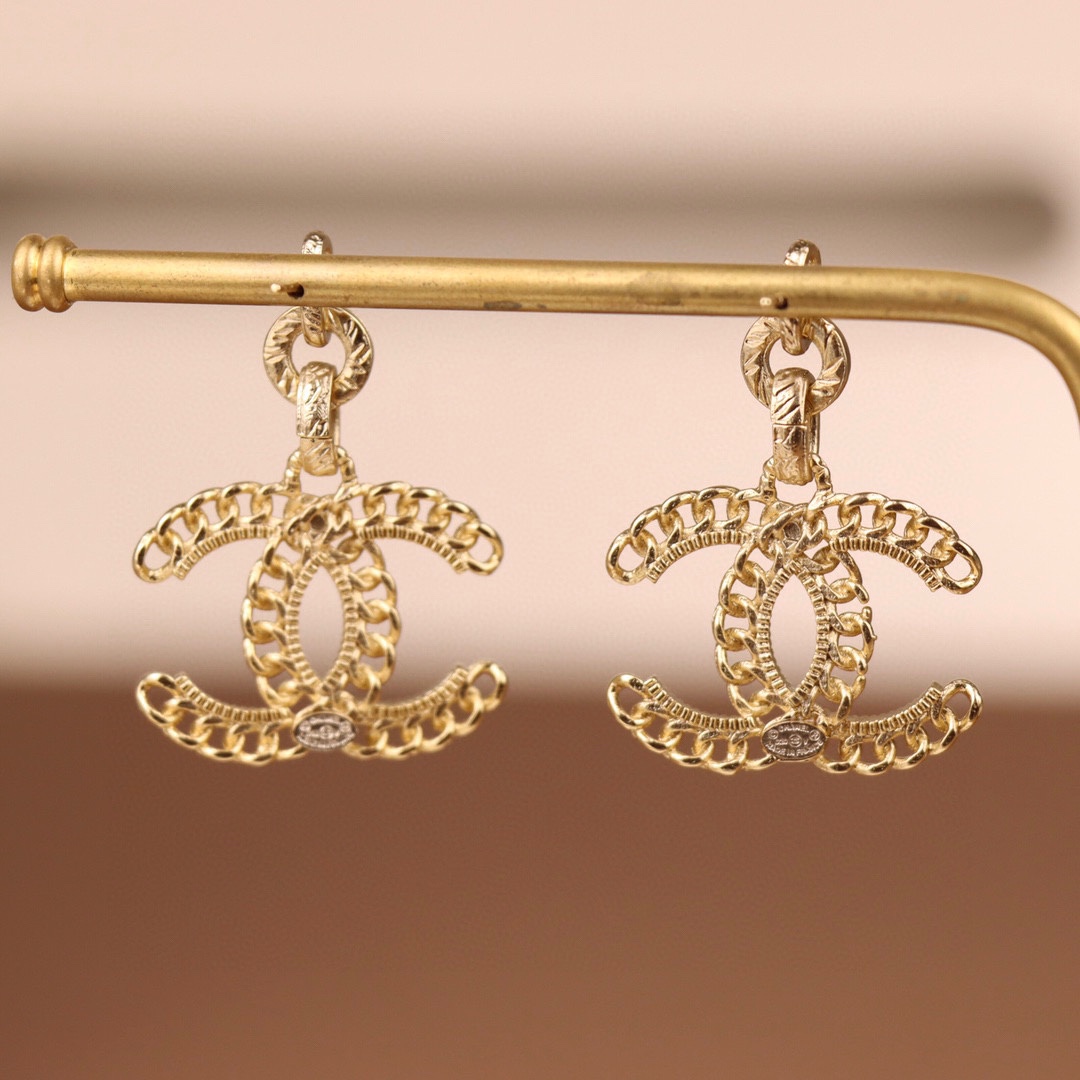 Ch**el CC Earrings Gold For Women