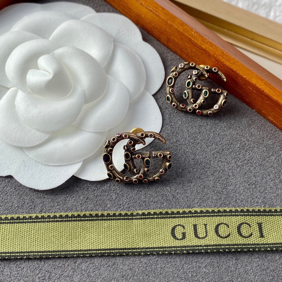 Gvc*1 Double G Earrings Gold For Women