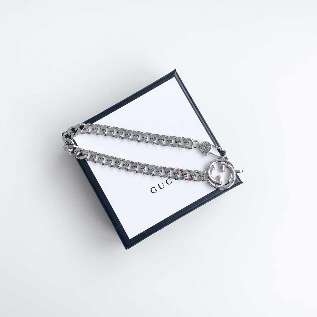 Gvc*1 Double G Flat Bracelet Silver For Women