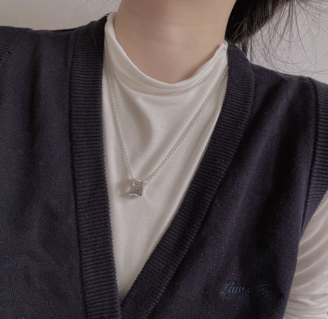 Gvc*1 Hollow Waist Necklace Silver For Women