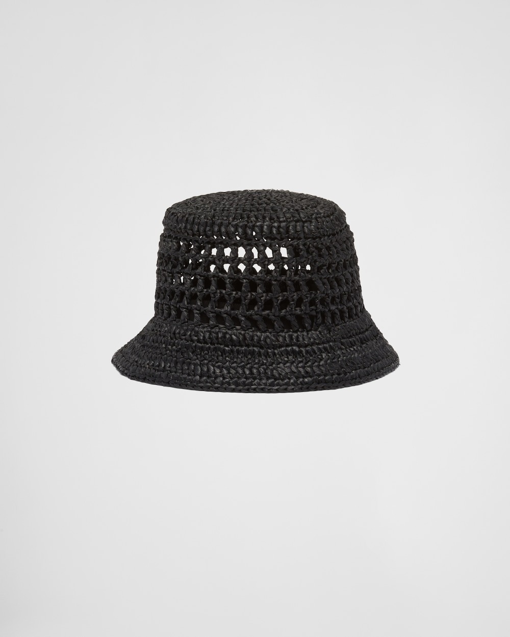 Pra*a Woven Fabric Bucket Hat Black For Women 1HC137_2A2T_F0002