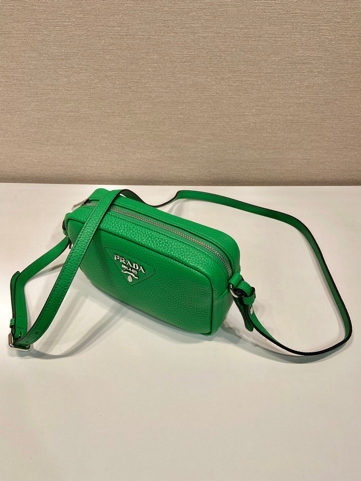 Pra*a Small Shoulder Bag In Green For Women 7.5in/ 19cm 1BH192_2DKV_F0YFM_V_3OO