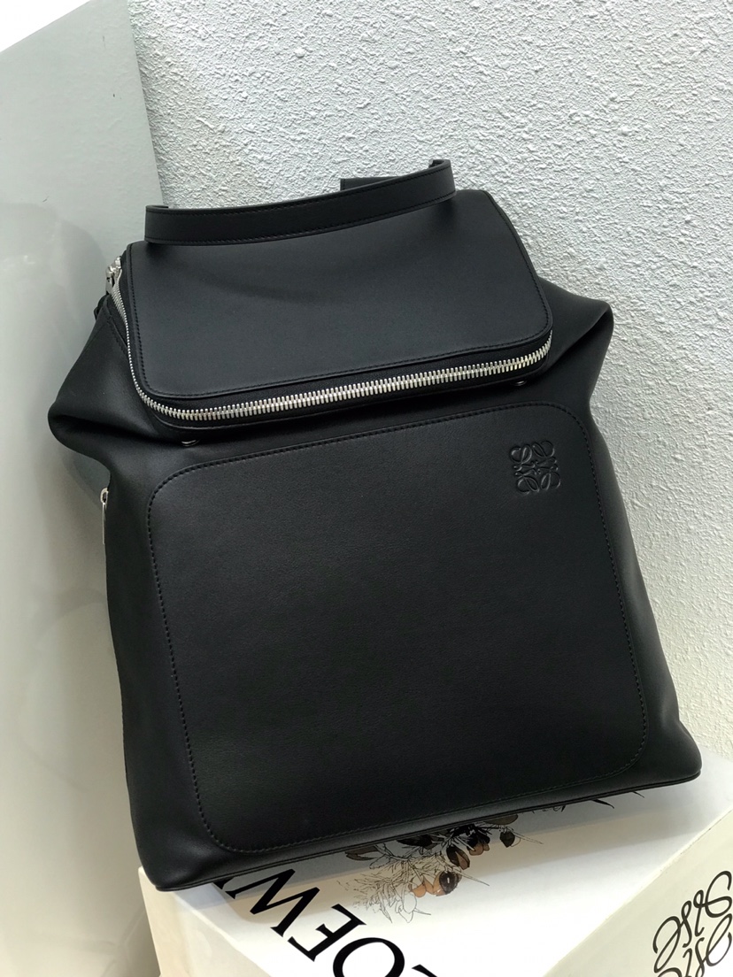 L0ew* Goya Backpack Black/Beige/Brown For Women 16.1in / 41cm