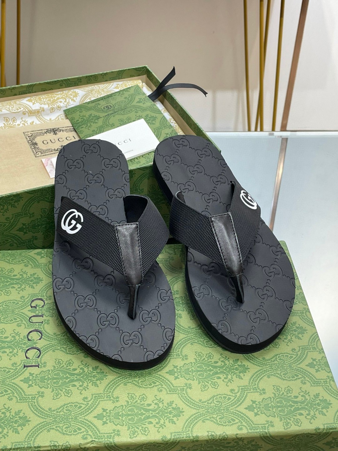 Gvc*1 Thong Sandal Black For Men