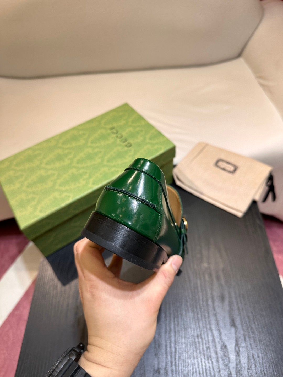 Gvc*1 Interlocking G Loafer Green For Men