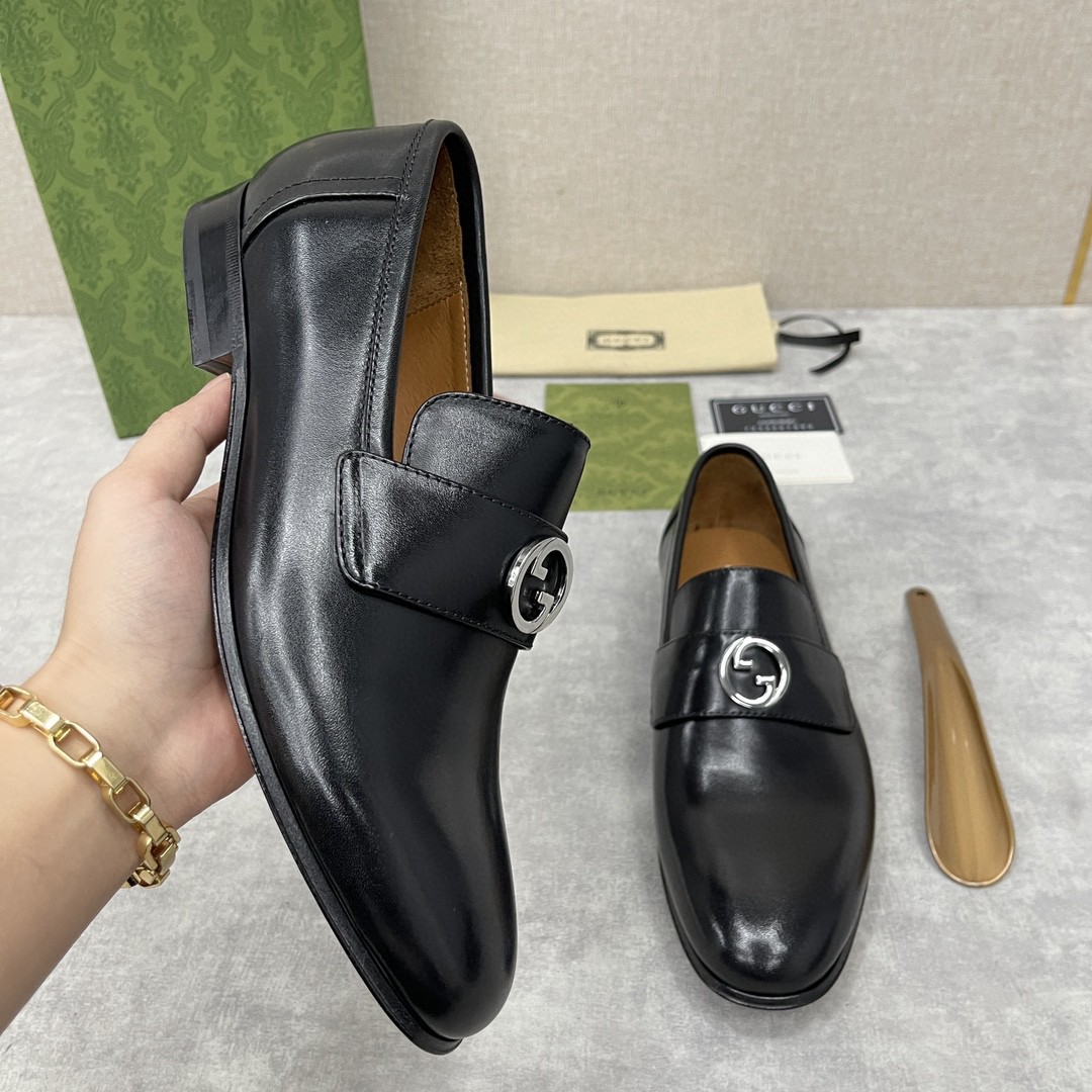 Gvc*1 Interlocking G Loafer Black For Men 730134 06F00 1000