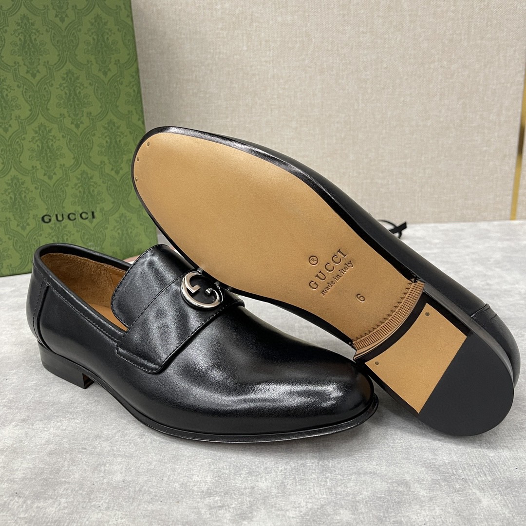 Gvc*1 Interlocking G Loafer Black For Men 730134 06F00 1000