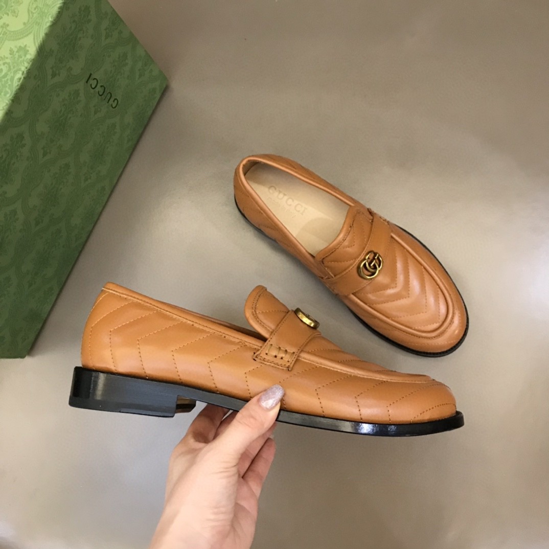 Gvc*1 Loafer With Interlocking G Light Brown For Men