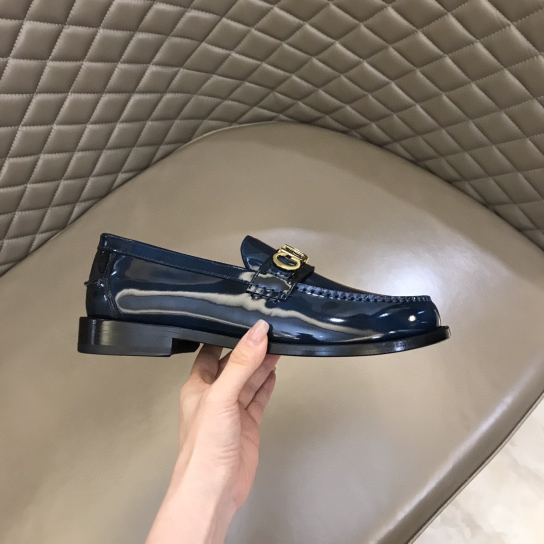 Loafer With Logo Gvc*1 Navy Blue For Men