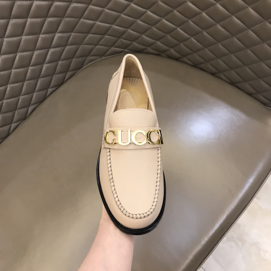 Loafer With Logo Gvc*1 Beige For Men