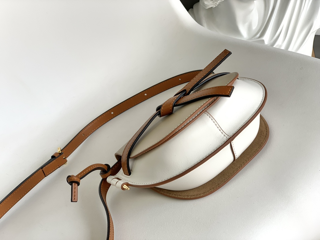 L0ew* Mini Gate Dual Bag Beige/Brown For Women 8.3in / 21cm