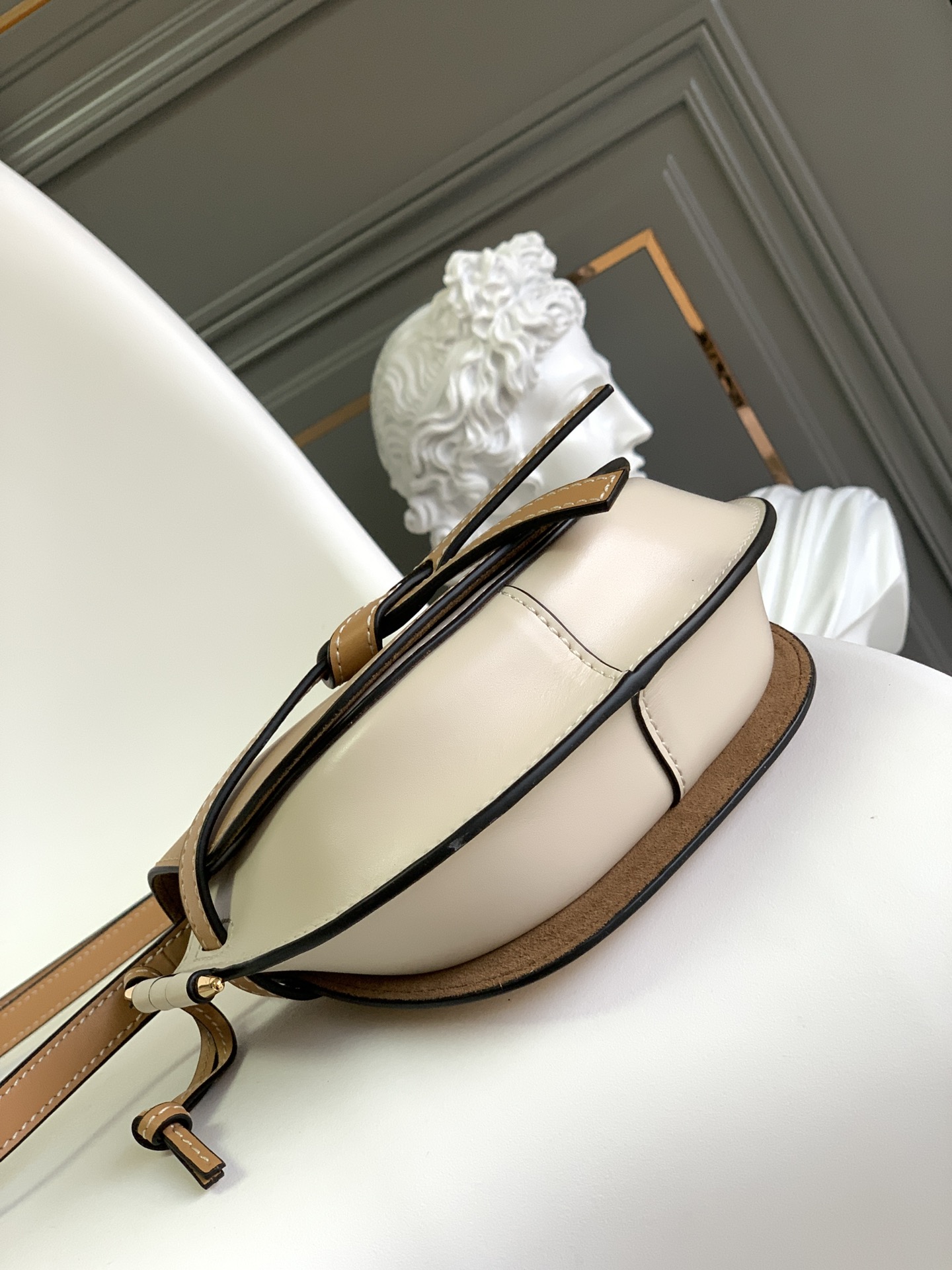 L0ew* Mini Gate Dual Bag Beige/Brown For Women 8.3in / 21cm