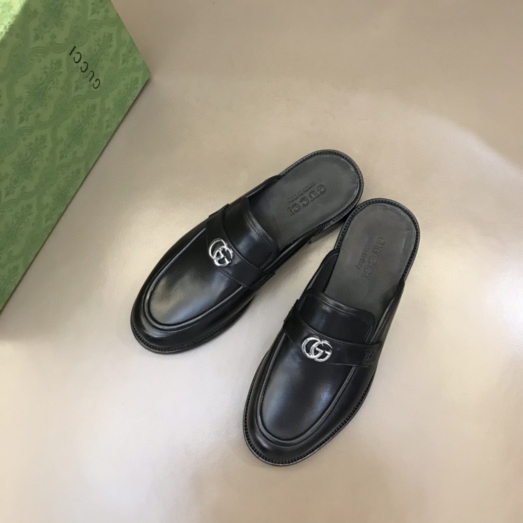 Gvc*1 Slipper With Interlocking G Black For Men