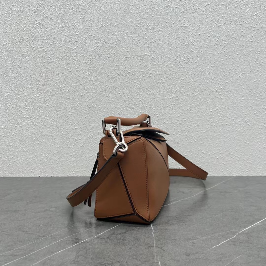 L0ew* Small Puzzle Bag Pink/Grey/Brown/Blue For Women 9.4in / 24cm