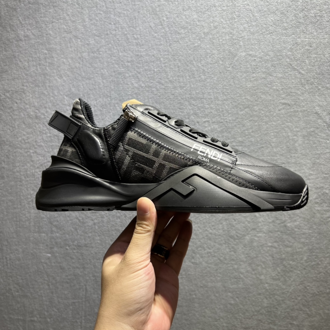 F**di FD Flow Sneakers Black For Men 7E1392AJZHF1DV5